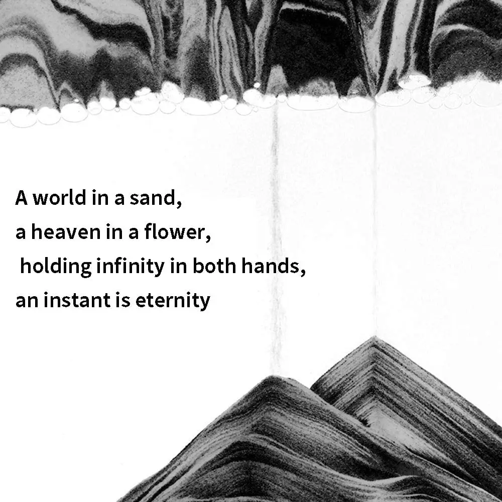 Moving Sand Art Picture Round Glass 3D Deep Sea Sandscape in Motion Display Flowing Magic Sand Frame for Craft Gift