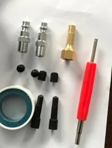 Tire Pressure Gauge with Inflator Air Pressure Gauge Air Compressor Tire Inflator Attachment  Tire Inflator Nozzle Lock A