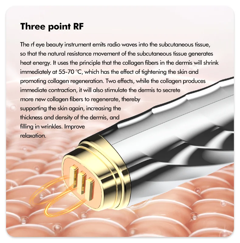 RF Anti-aging  Device Dark Circle Removal Device Pen Hot Massager Red Light Therapy Machine Eye Beauty Instrument