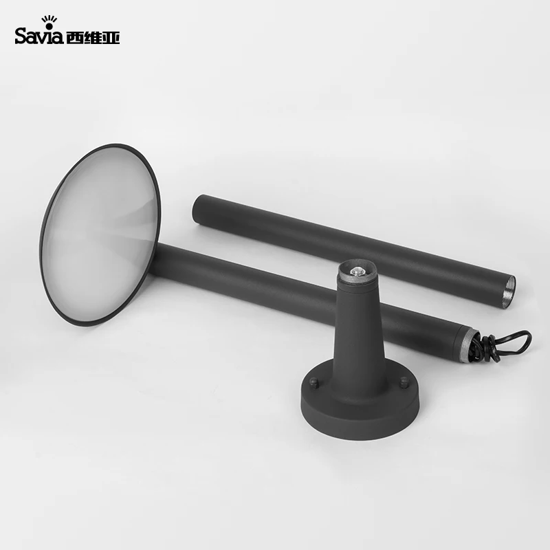 Savia modern landscape pole light waterproof IP65 aluminum park street LED column lamp yard lawn outdoor decorative garden lamp
