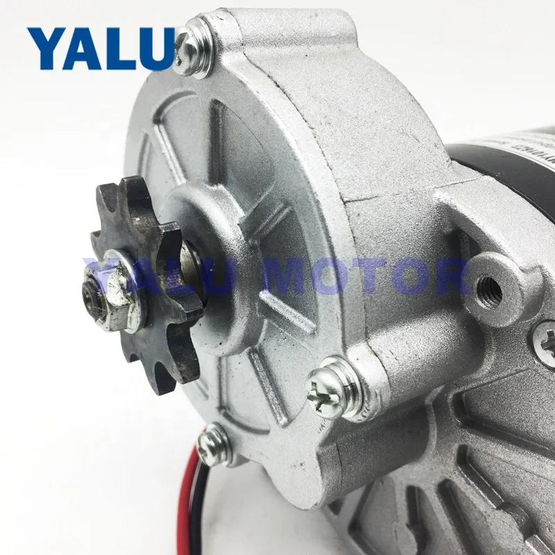MY1016Z 12V 24V 250W Electric motorcycle ATV E-scooter Geared Brush DC Motor with 420 Chain Sprocket for Ebike Go-Kart Vehicle