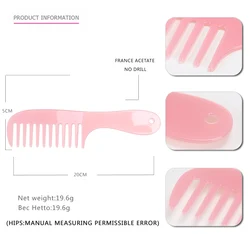 High quality Cellulose Acetate Comb Large Women Hair Comb Wide Tooth Comb Home and Salon