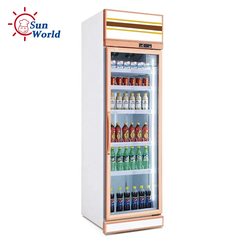 Pepsi Beverage Refrigerator With Glass Door Commercial Beverage Freezer Refrigeration Equipment