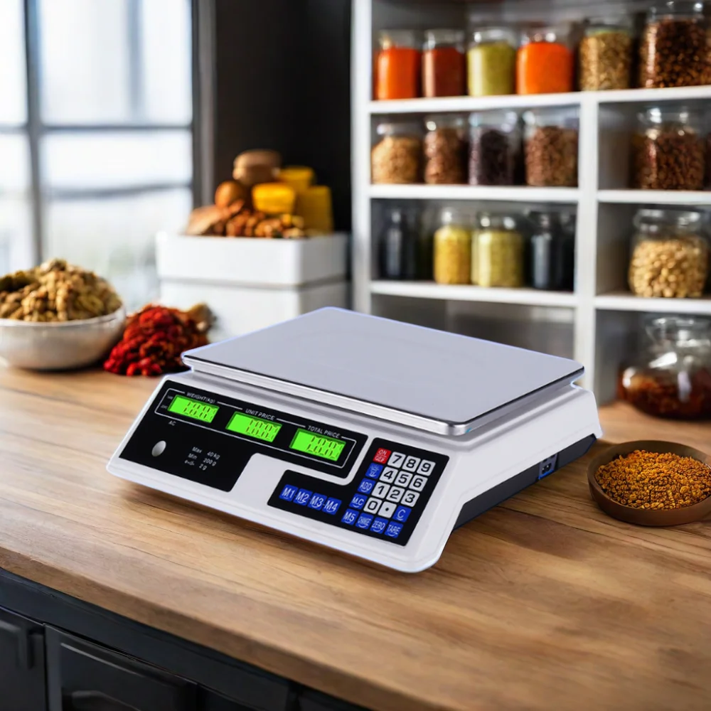 Digital 30kg & 40kg Rectangle Price Computing Scale with Weight Measuring Function & Digital Display
