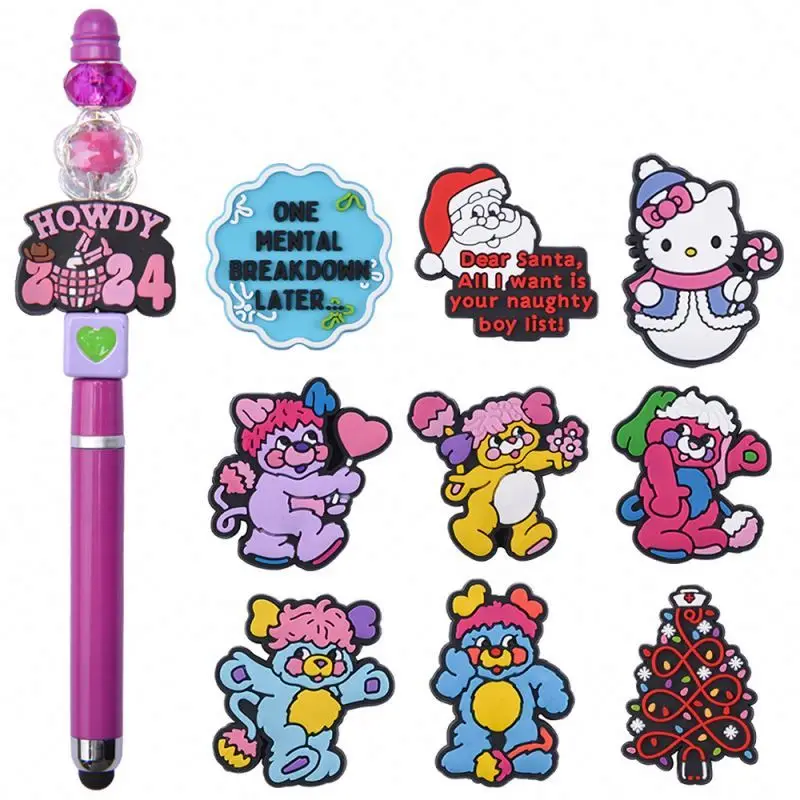 Wristlet Keychain Bracelet Pet Dog Focal Beads Silicone Diy Drawing Board New Silicone Dog Focal Beads For Pen Making