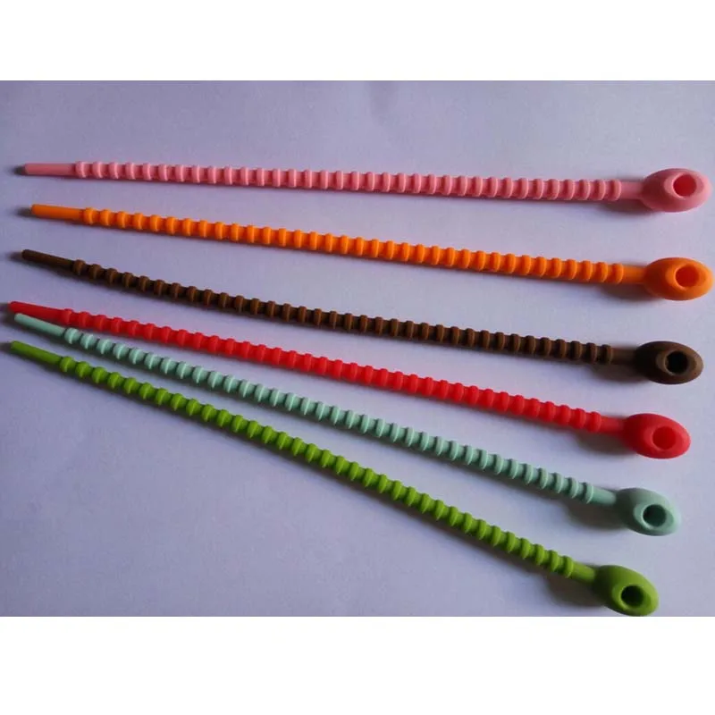 Reusable Silicone Cable Twist Ties Organizer Perfect for Cord Management Electronics Wire Strips, Kitchen, Garden Rubber Wraps