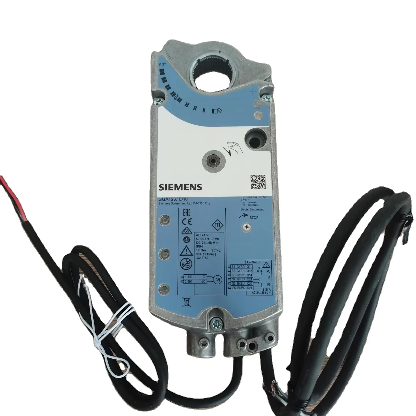 Приводы амортизатора воздуха siemens GGA126.1E/10 AC24V /DC24V для демпферных зон до 3 М2 GCA161.1E приводы двухпозиционных