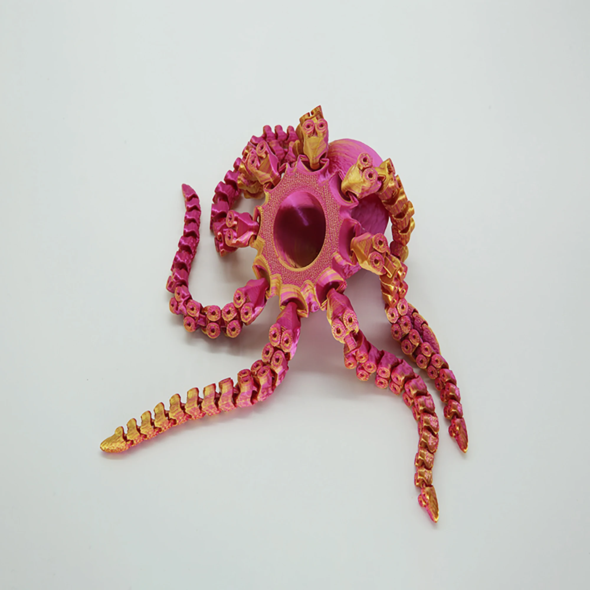 2024 3D Printed Integrated Skull Octopus PLA Flexible Articulated Hand Model Carving Fidget Toy
