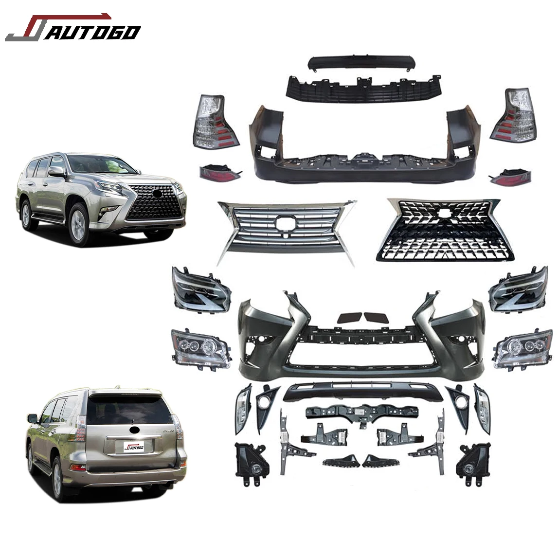 Latest New Design Body Kit For Lexus GX460 10-13 Update to 2014-2020 Style Style PP+ABS Material Bumper TRD Optional