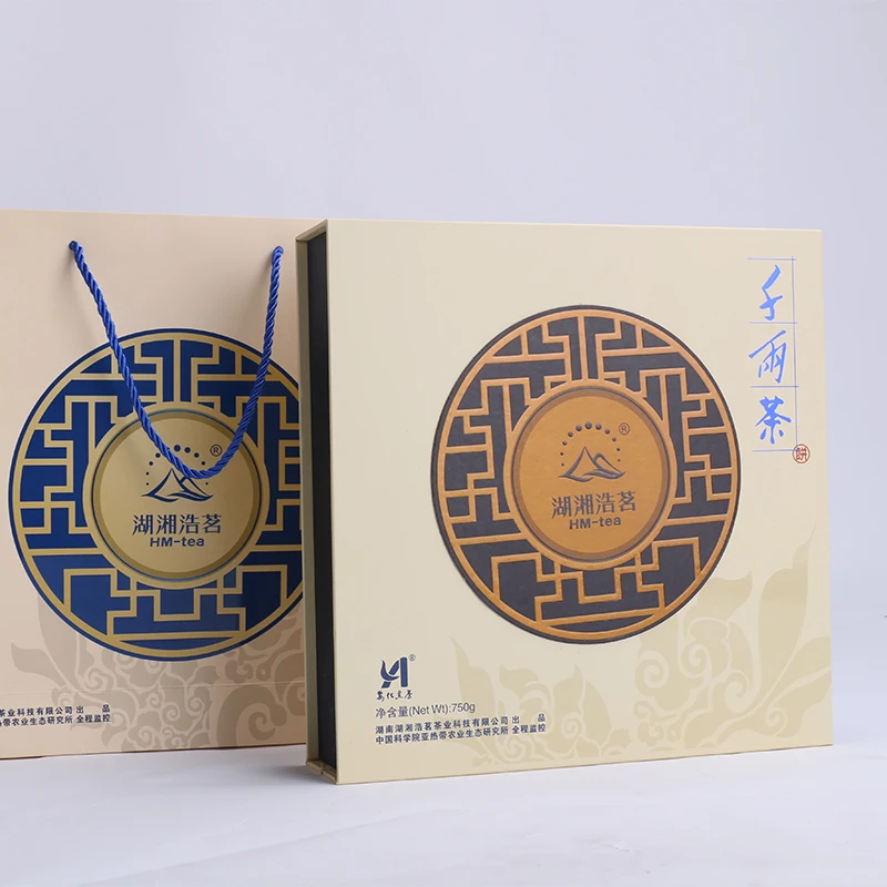 Темные чайные пирожные Hunan Anhua Hei Chai в индивидуальной форме Темный розовый чай по оптовым ценам от производителя