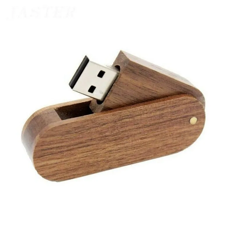High Quality Business Custom Gift USB Flash Drive with Laser Engraved Wooden Box Cheap Promotion USB 3.0 Interface