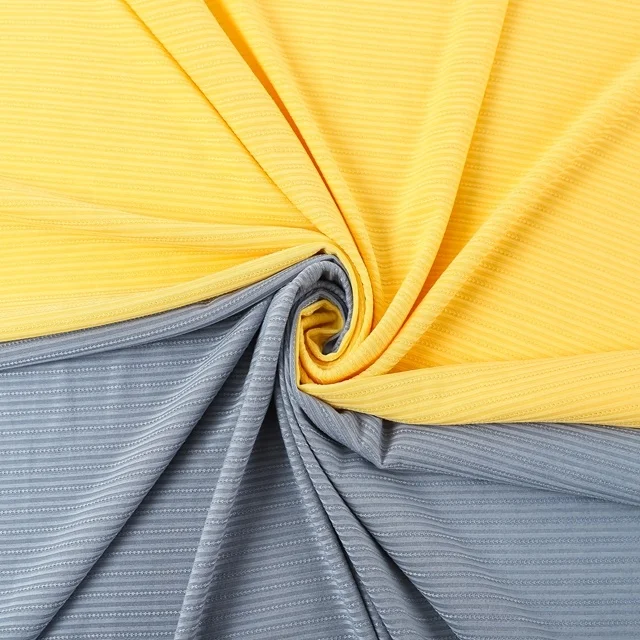 Ice Silk  Pattern Knitted Rib Style Lightweight Dress Sofa Lining & Garment Use Stretch Feature for Girls 95% Polyester