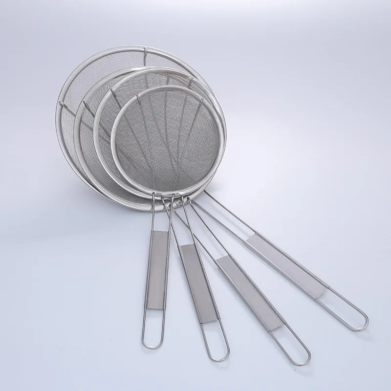 Thread Leaking Oil Scoop Noodle Filter Kitchen Strainer Spoon Stainless Steel Fine Mesh Strainer