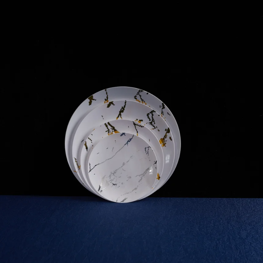 Transparent Low Price Irregular Square Plate For Dinner Party Camping Wedding Plastic Tableware Plate restaurant plastic plates