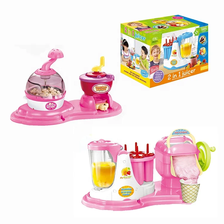 OEM/ODM Juguetes 2023 DIY Juice Chocolate Popcorn Machine Kitchen Toys For Girls Ice Cream Toys