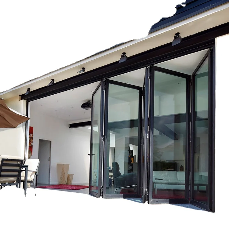 Высококачественная Алюминиевая Складная Дверь гармошкой белого цвета 48x80 для интерьера кухни