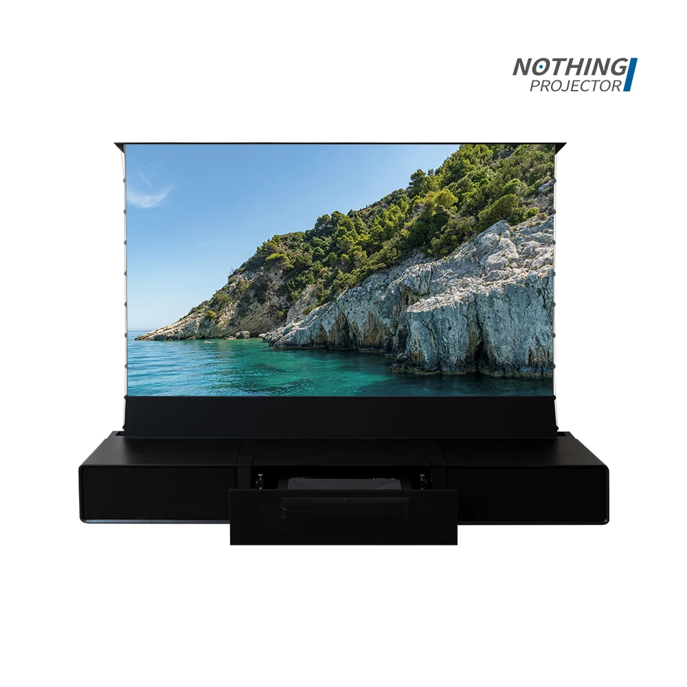 OEM NP Floor Rising Projector Screen Ultra Short Throw Ust Projector Cabinet Smart Rollable Laser Tv Cabinet