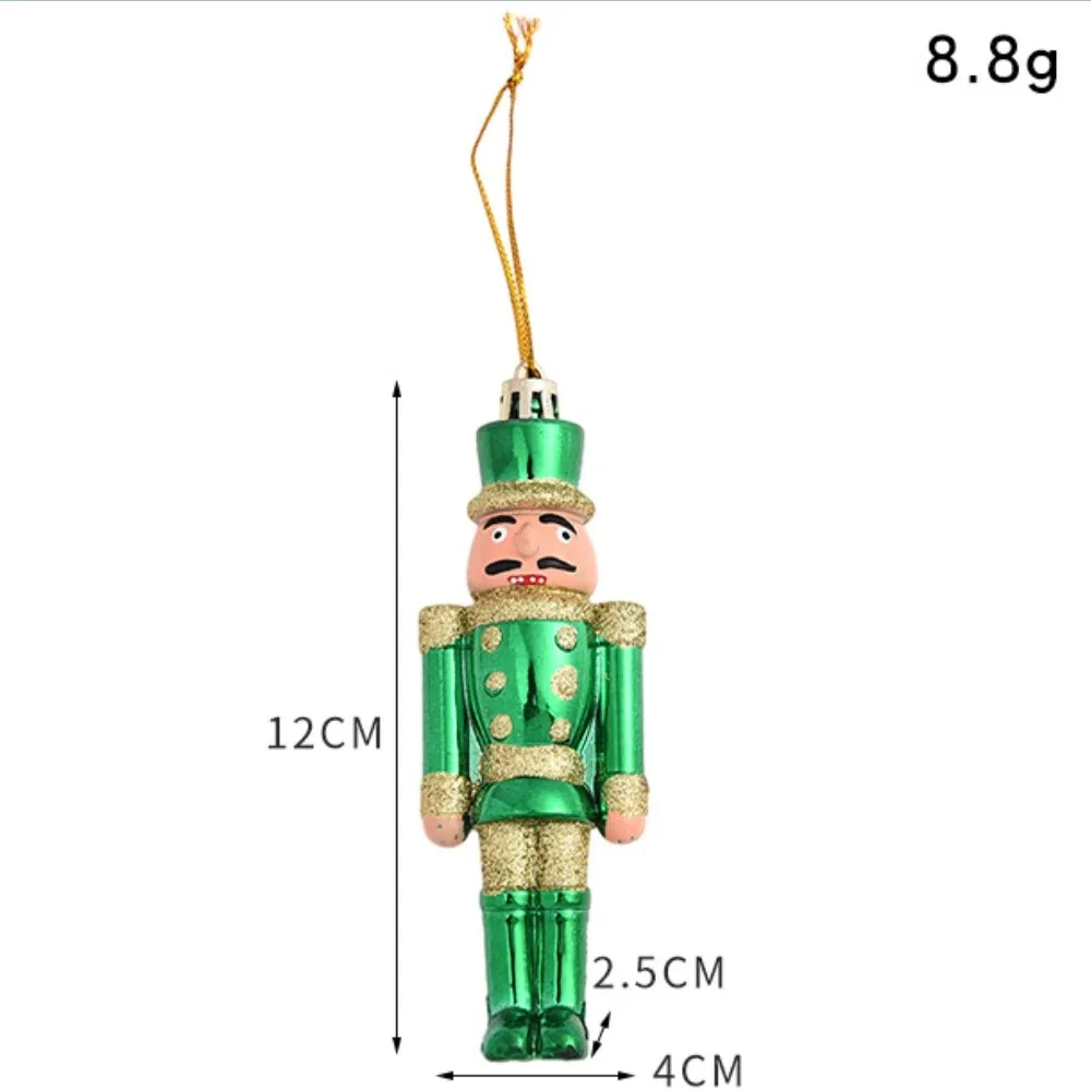 Plastic Nutcracker Doll Christmas Tree Ornaments Gifts Wooden Soldier Nutcracker for Christmas Decoration