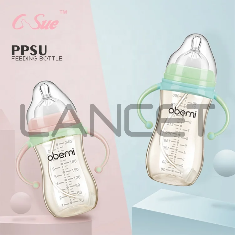 Baby products for sale 240ml/300ml milk bottle baby care product feeding bottle wholesale baby wide neck PPSU feeding bottle
