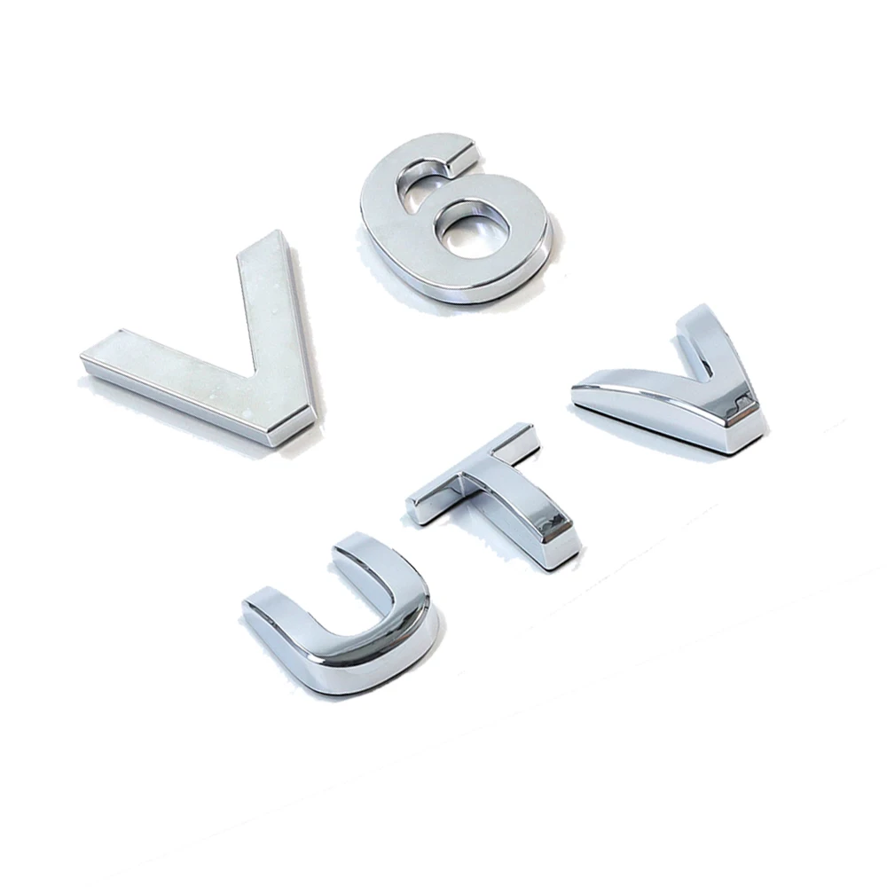 Customized New 3d Chrome Letters Abs Hood Trunk Car Logo Silver Black Design Logo Waterproof Outdoor adhesive 3D car sticker