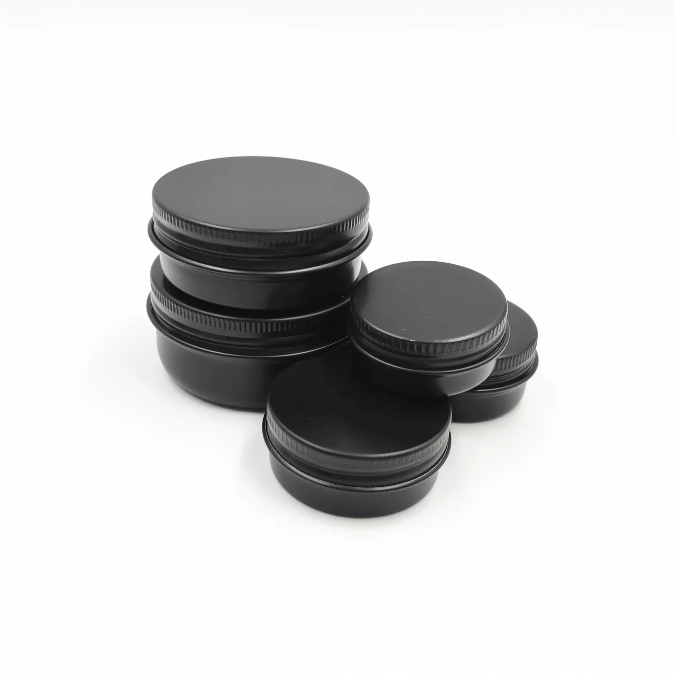 Empty Cosmetic Containers 5g 10g 15g 20g 30g 60g 100ml 200ml silver black gold metal aluminum candle jar tin can for cosmetics