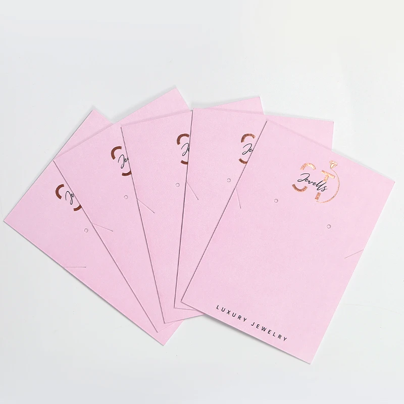 Luxury jewelry card holder high end jewelry display cards with custom logo jewelry care card