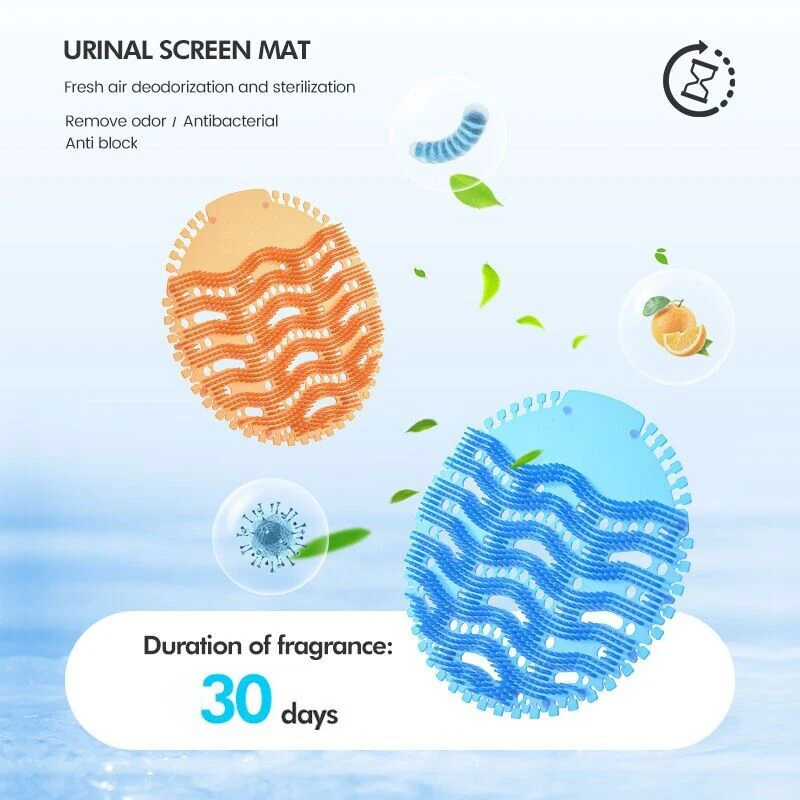 SiYJ18 Custom Printed Wave Urinal Screens deodorizer NEW Anti Splash Fragrance Mats For Toilet customization Logo Urinal Screen