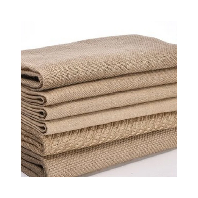 Chinese manufacturer heavy duty reusable natural color hessian cloth  burlap fabric for bags