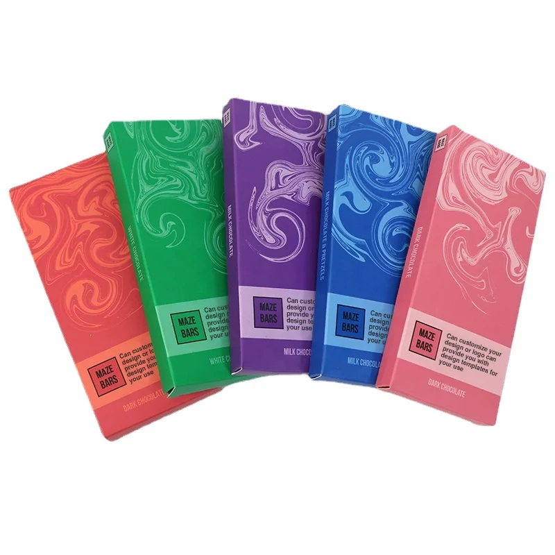 Luxury Custom Printed Design Retail Display Paper Box Candy Snack Food Mushroom Chocolate Bar Packaging Boxes With Logo