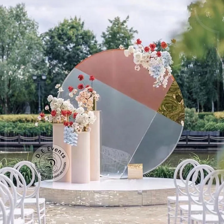 D.E Events stainless steel arch backdrop frame metal for wedding party