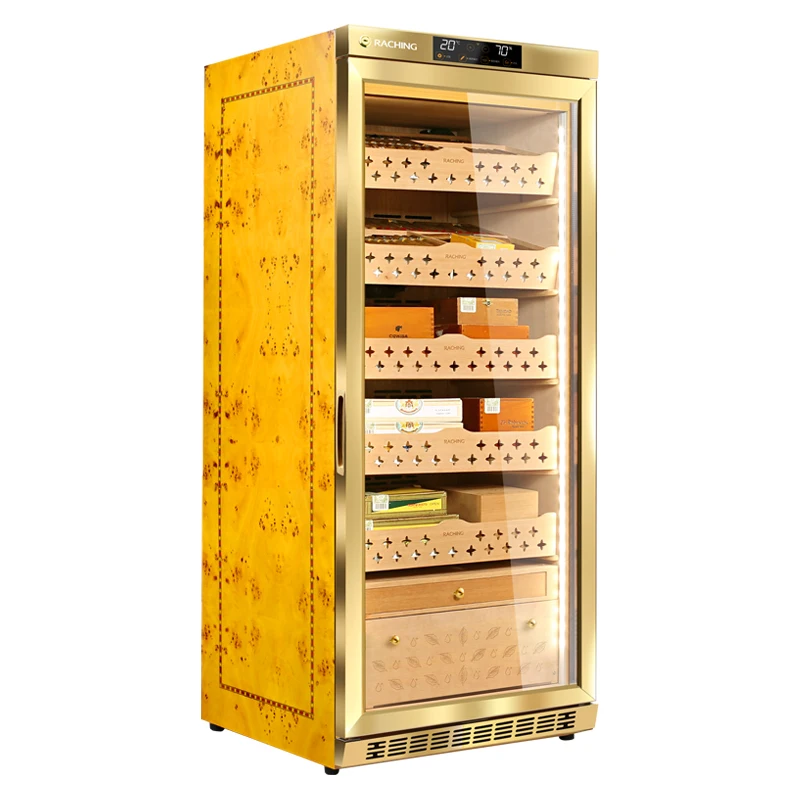 Raching MON1800A Black Factory Direct Sale Electronic Cigar Humidor Cigar 1200CT cigars Capacity Spanish Cedar Wood