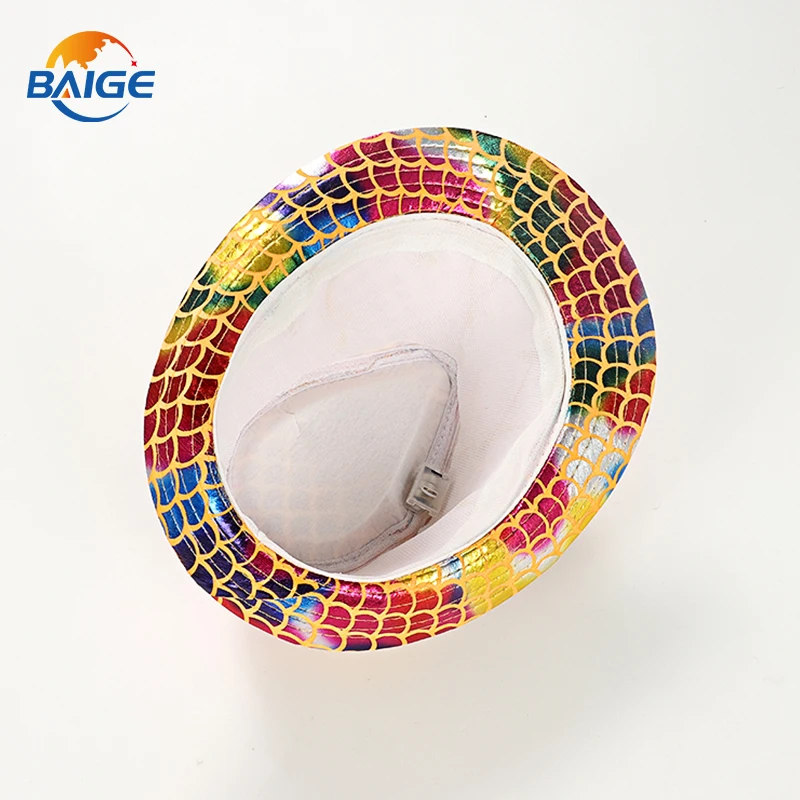 Happy new Year Glowing Hat LED Light Up Flashing Fedora Hat