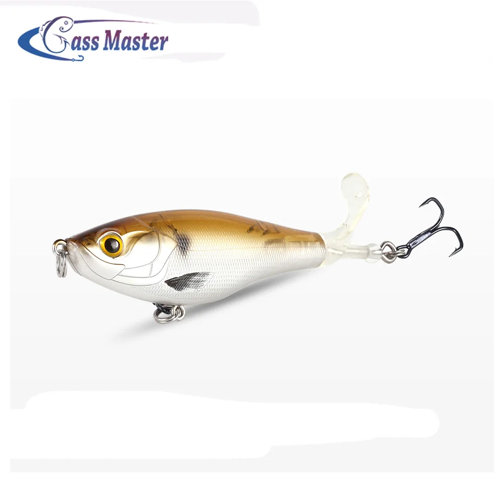 Silicone and ABS Fishing Pencil Bait Peche Leurre Joint Hook with Rotating Wiopper Tail for River and Lake Trout Trapping