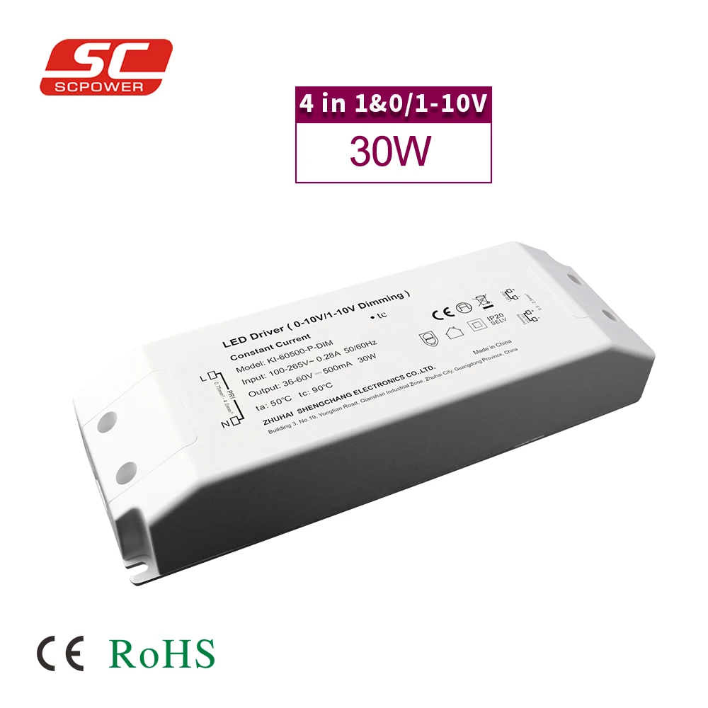 0-10V dimmable 700ma 32-45v dc constant current DIP IP20 led driver with CE RoHS SAA approved