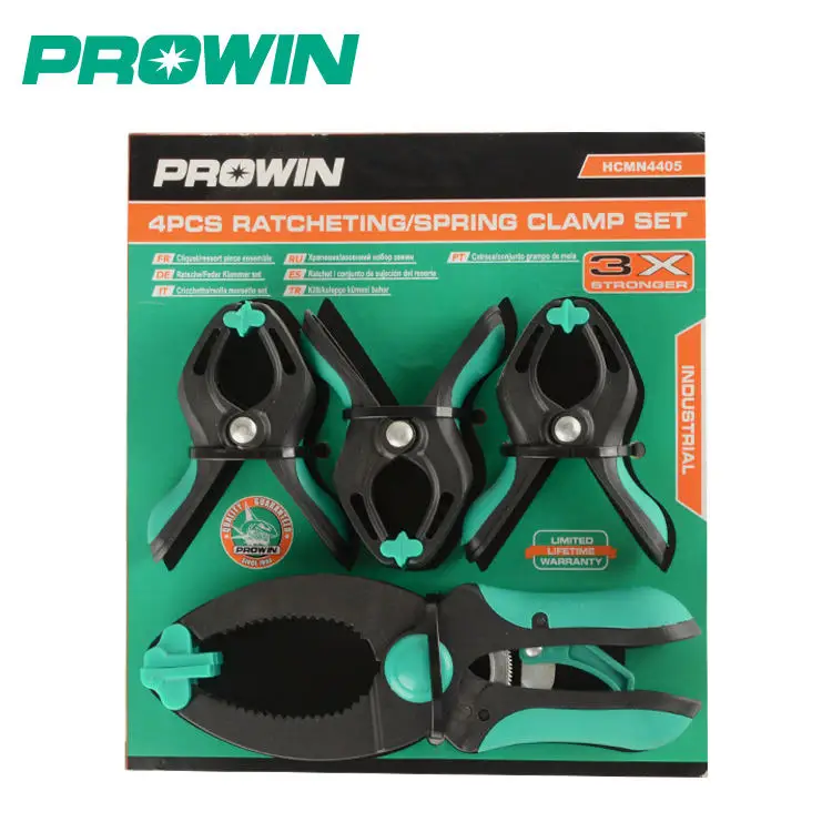PROWIN Free Sample Money-Saving 3/4/6/8 PCS 1.5' 3' Ratcheting Spring Clamp