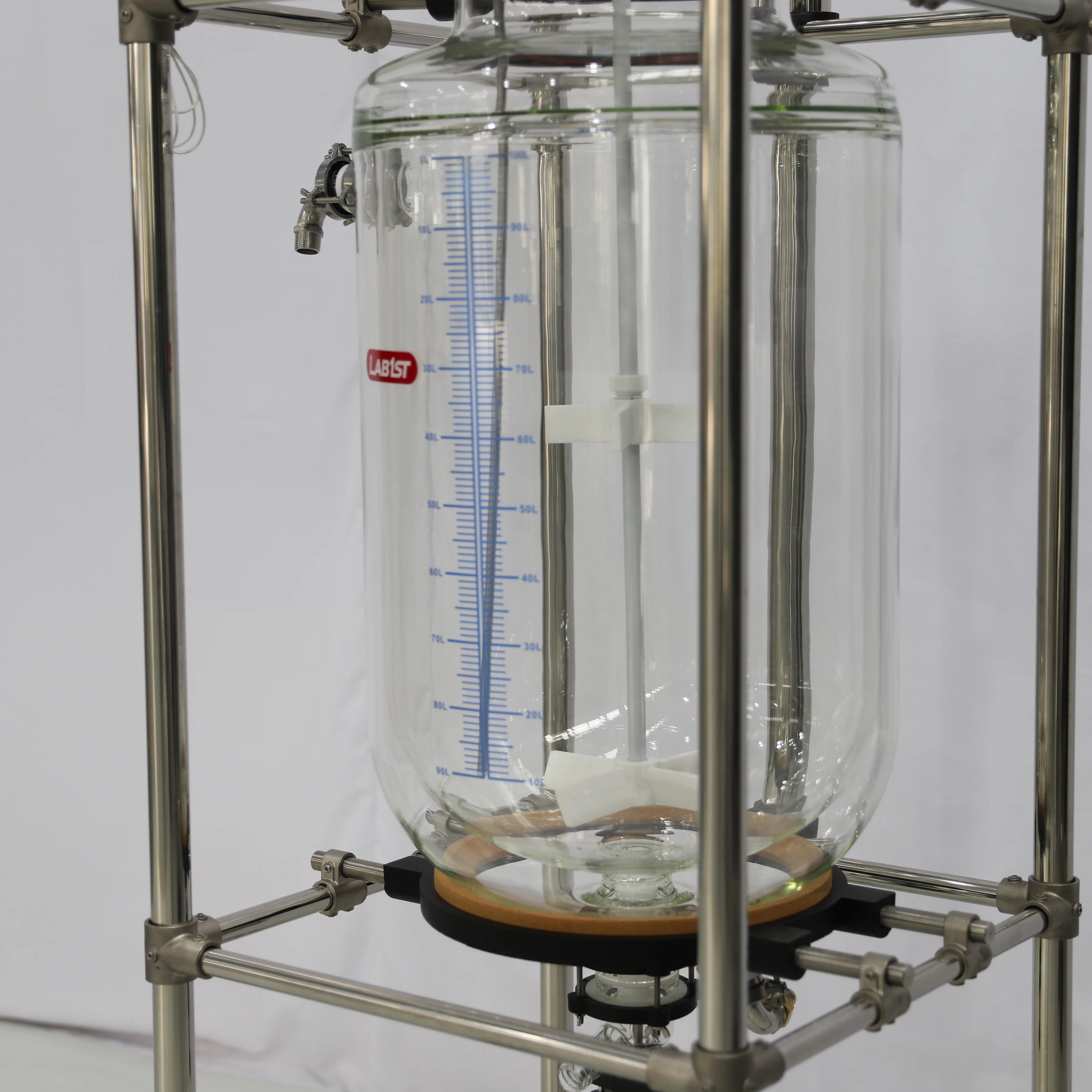 Lab Chemical Jacketed Glass Reactor Vessel 20l Jacketed Glass Reactor