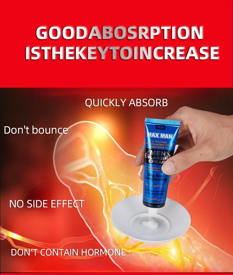 Max Man 50ML Men Enhancement Gel Russia Adult Male Body Care Cream for Enlargement Private Care Massage Thickening Growth Cream