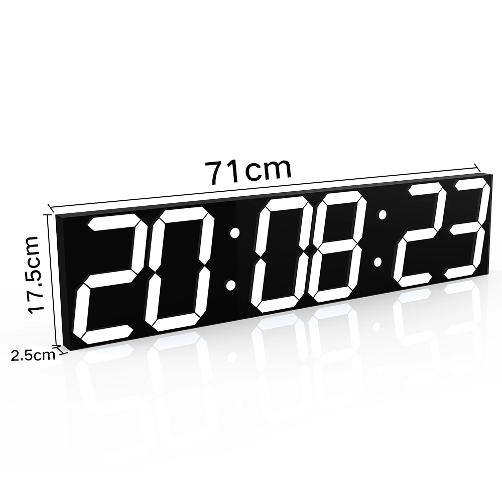 Fullwill Huge 27 Inch Large Big Oversized Digital LED Clock with Stopwatch Alarms Countdown Timer and Temperature