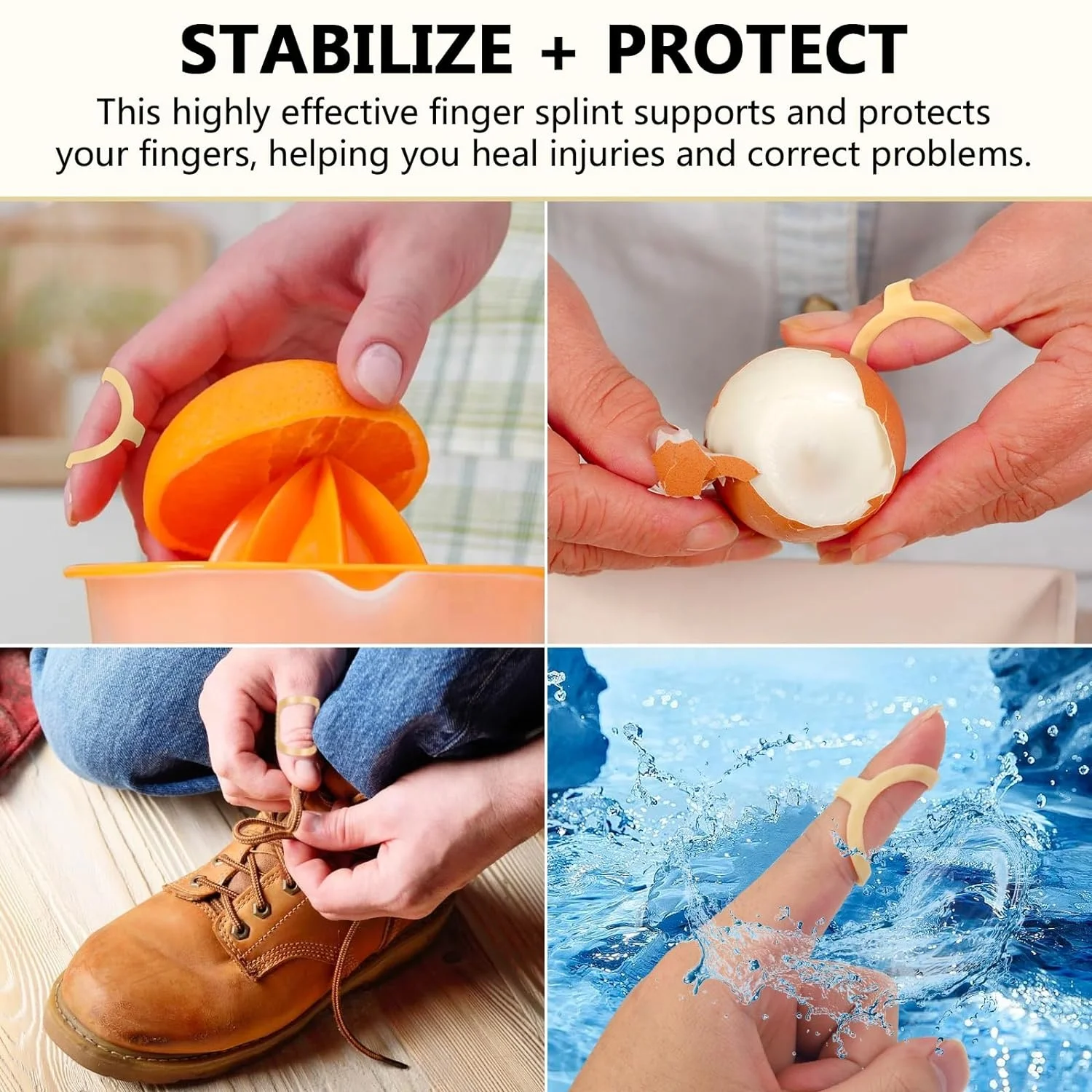 Oval Finger Splint, trigger finger splint for middle finger, Straightener Brace For Thumb Middle Pinky or Ring Finger