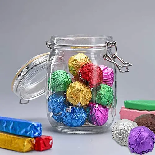 3.15x3.15 inch Chocolate Candy Wrappers Aluminium Foil Paper Square Sweets Lolly Paper Food Candy Tin Foil Wrappers