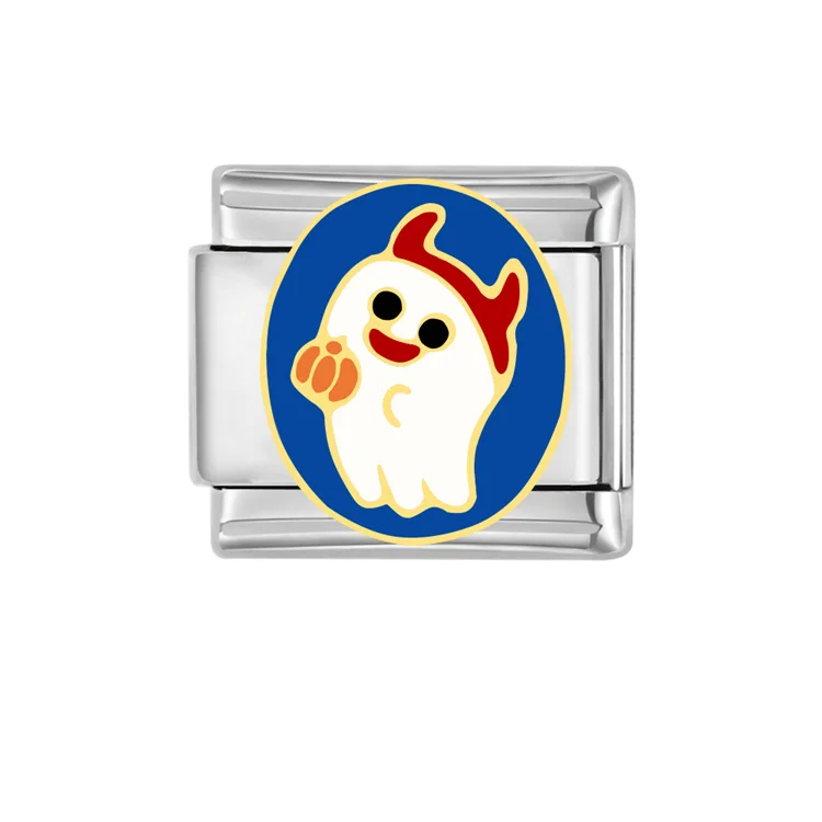 Fashion Stainless Steel Unique Design Ghost Bracelet Charm Nomination New Italian Style Modular 9mm Charm Bracelet