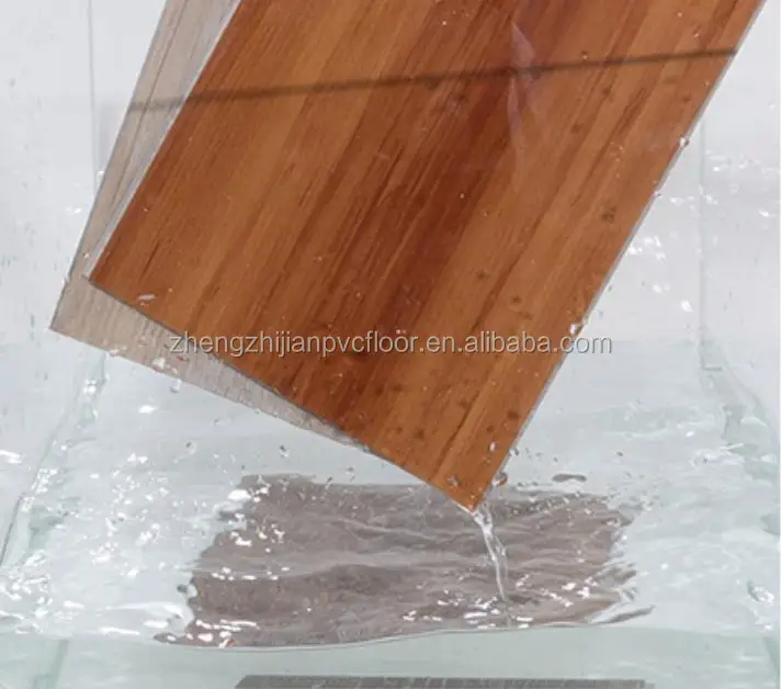 Bathroom moisture-proof embossed 150X920mm X4mm ethylene based recycled material PVC click floor SPC click floor