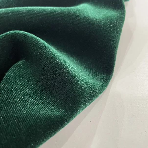 Бархатная ткань из полиэстера и спандекса, корейский бархат для платья, основовязаная ткань для одежды