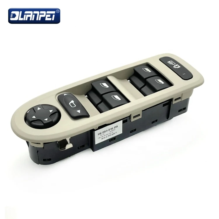 Electric Power Window Master Switch 96666289ZE 98060866Z Window Lifter Switch For Peugeot 408 308 Black And Beige 2 Colors