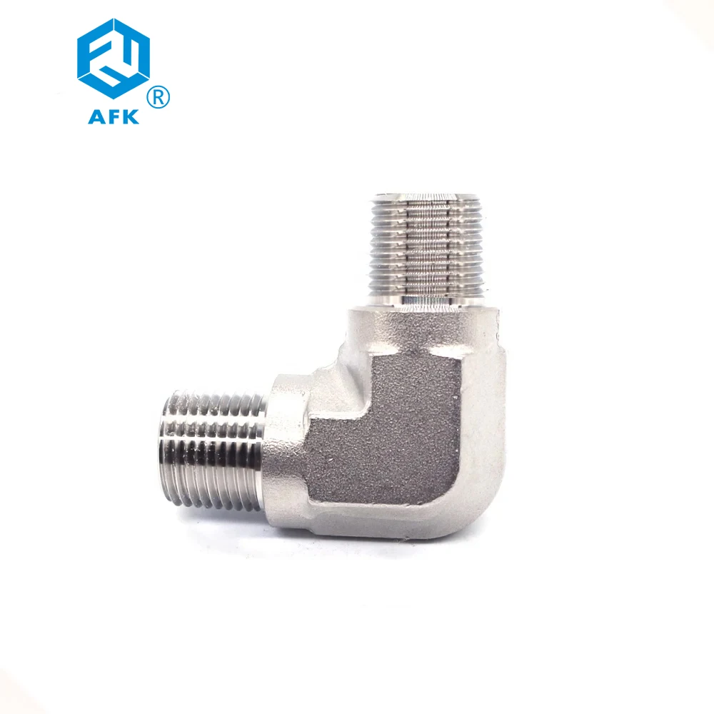 Male Elbow 90 Degrees NPT Thread 1/4in Male x 1/4in Male Stainless Steel Pipe Fittings