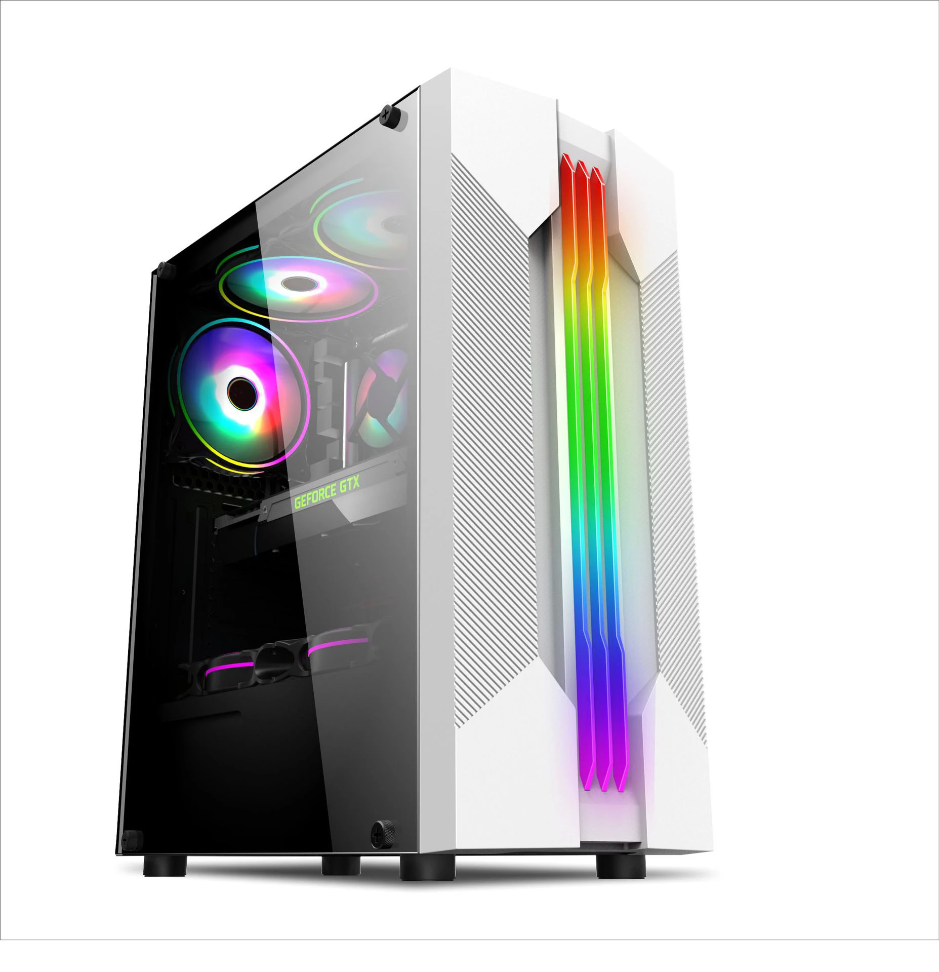 2024 Newest Design Computer Fans Cooling Case Gaming Mid Tower CPU Cabinet Atx PC Case Gaming Computer Towers