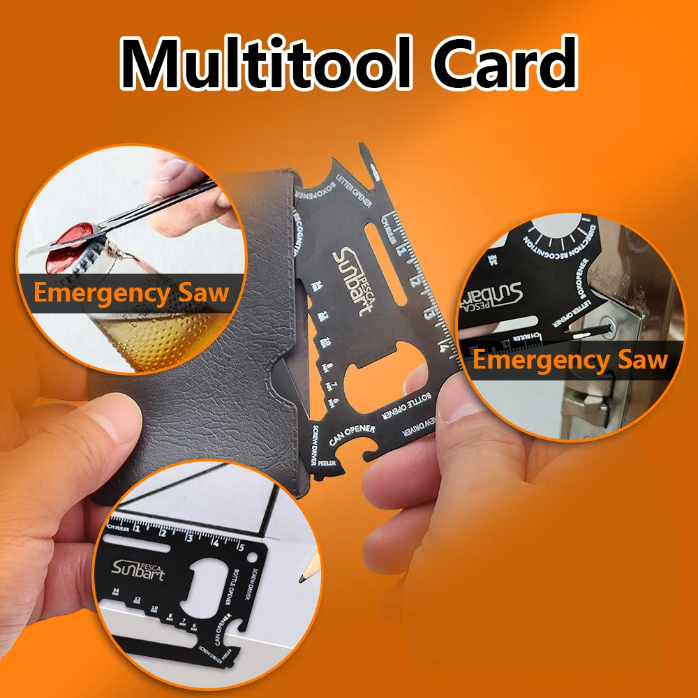 Mini Pocket Survival Business Multi Function Knife Credit wallet tool card with screwdriver and nut driver and bottle opener