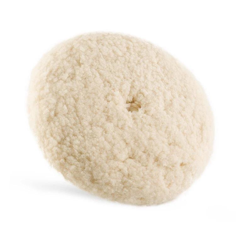 Polishing pads double sided quality lambs wool polishing buffing pad wool polishing pad for car