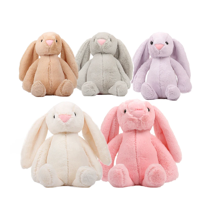 28cm Cute Soft Stuffed Animal Rabbit Plushie Long Ear Plush Toy Peluches Rabbit Easter Bunny