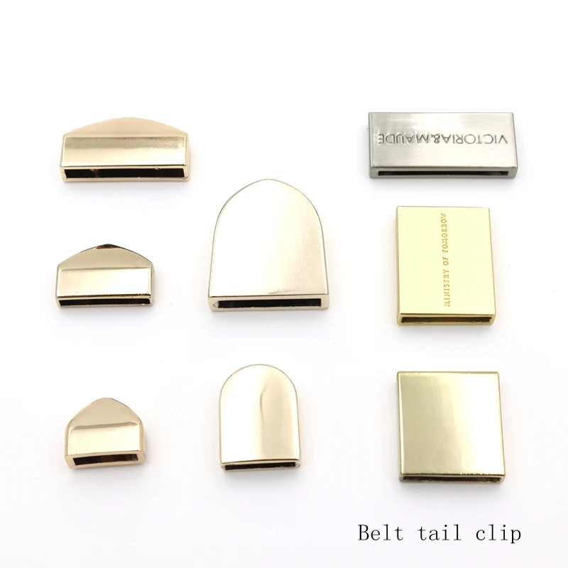 New Design Alloy Belt hardware Belt End Cap 30mm Custom Curve Belt Tail Metal Clip